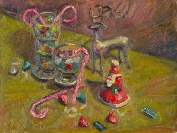 Christmas Candy Painting by Paul Goderstad