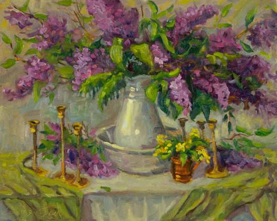Lilacs 2 Painting by Paul Goderstad